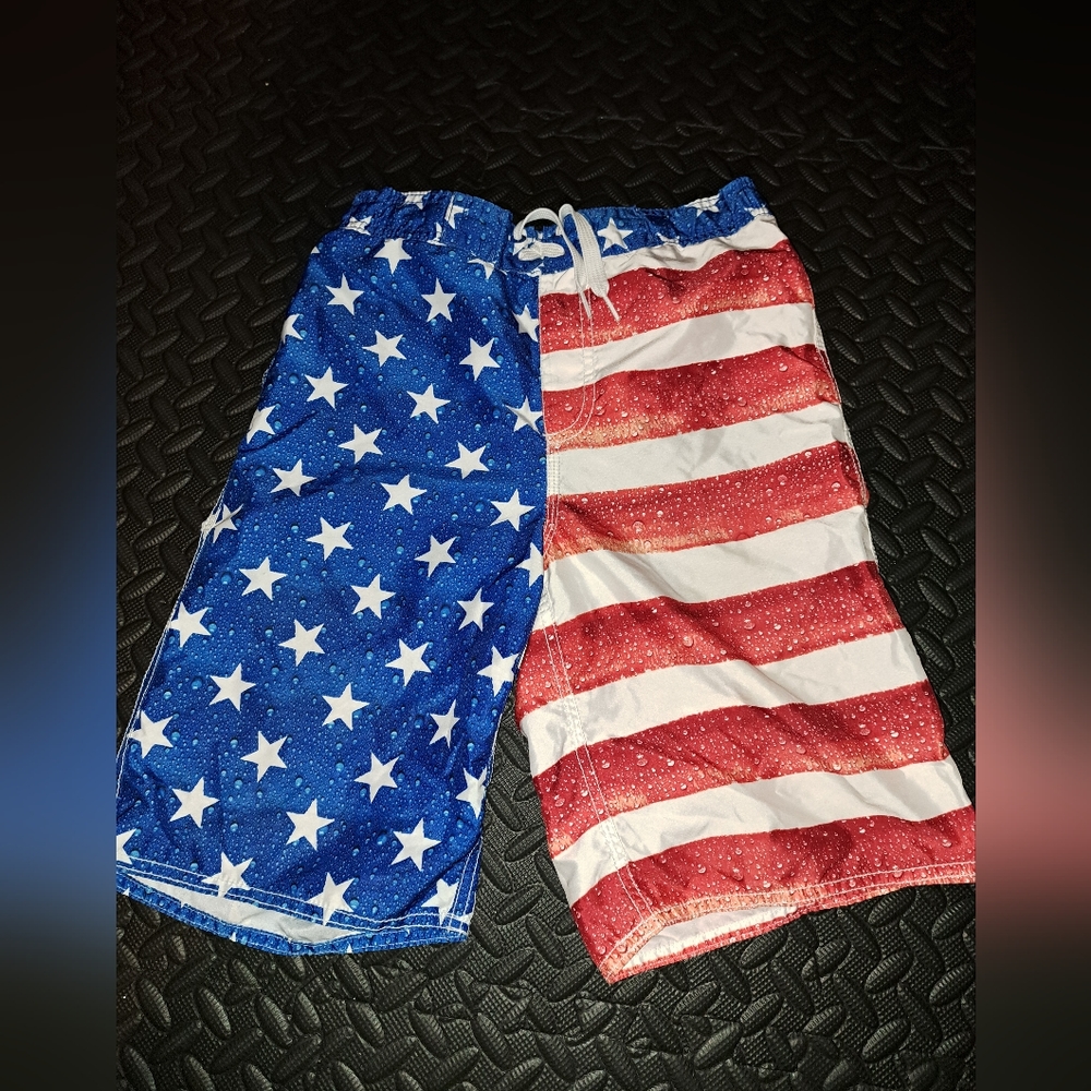 American flag lined shorts